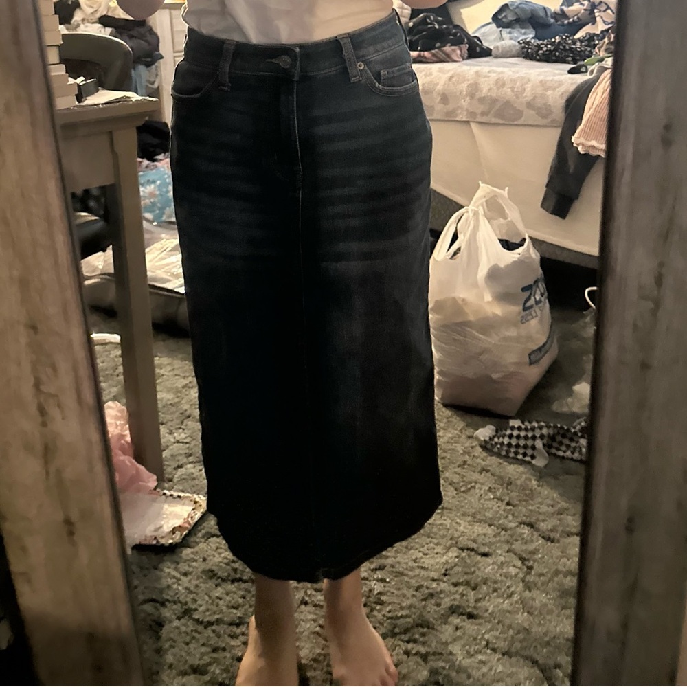 Denim Skirt Dark Wash